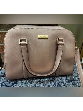 EUC Kate Spade Cedar Street Maise Metallic Rose Gold Satchel Crossbody Bag